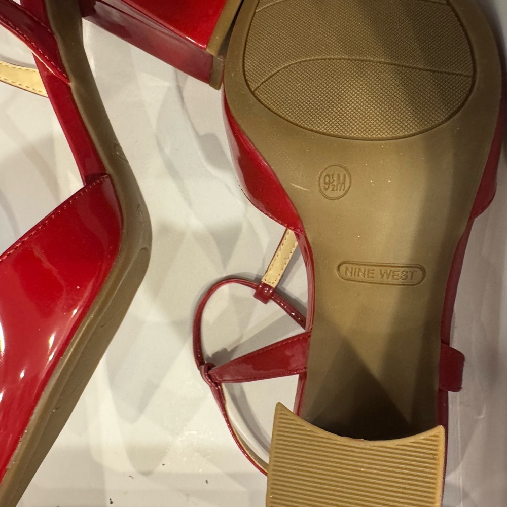Nine West Glossy Red Heels